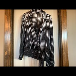White House Black Market Polka Dot Blouse